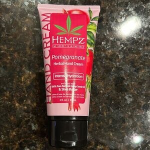 Hempz Pomegranate Herbal Hand Cream Intense Hydration - 3 Fl. Oz. Tube.